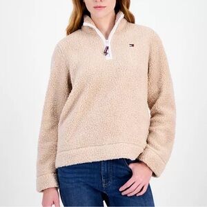 TOMMY HILFIGER Sherpa Half Zip Pull Over